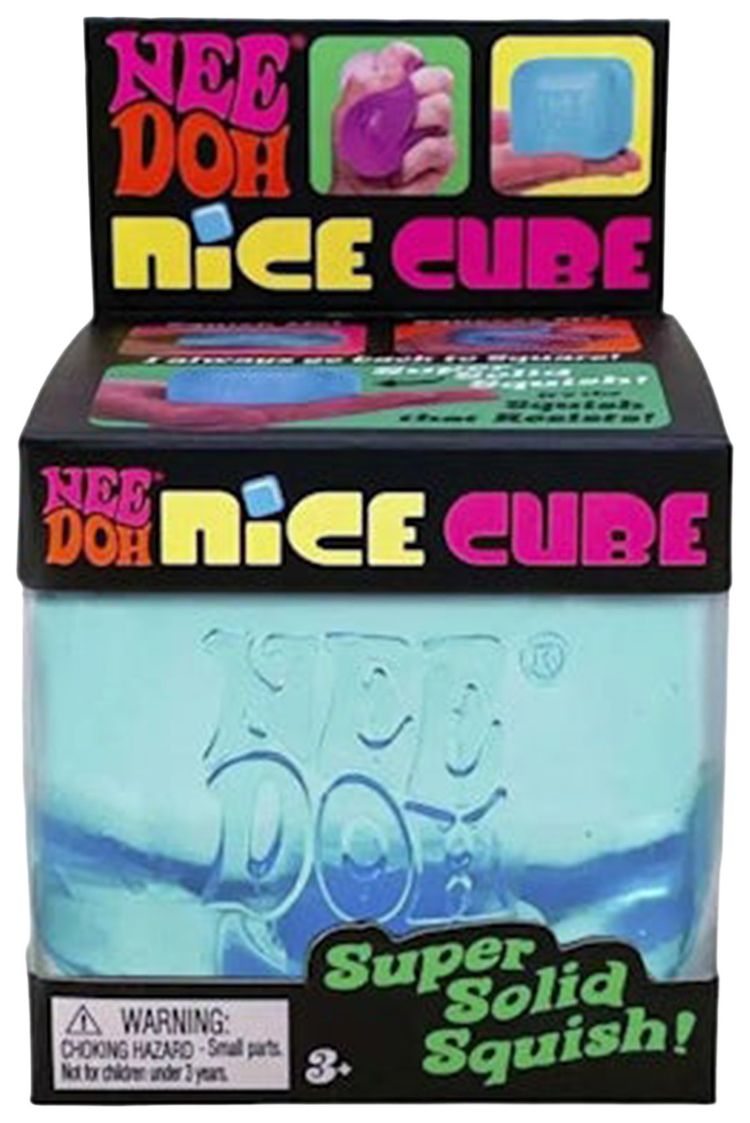 NeeDoh Nice Cube Squishy Fidget Toy Blue