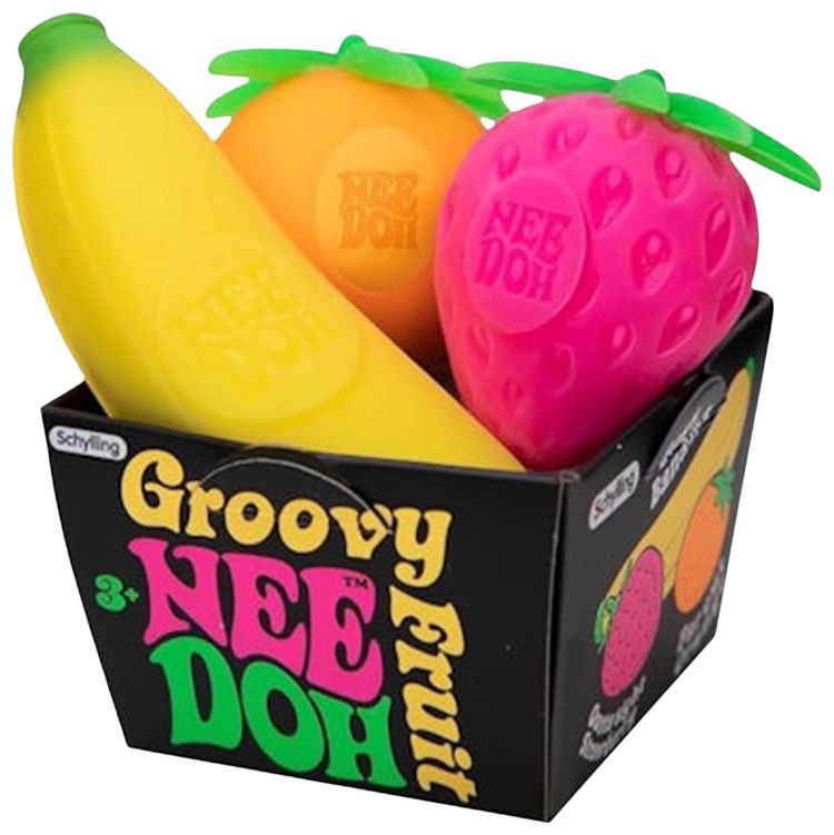 NeeDoh Groovy Fruit Squishy Fidget Toy Multicolor