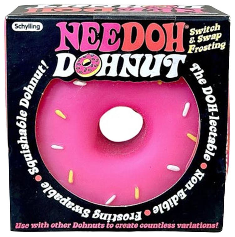 NeeDoh Sprinkled Dohnut Squishy Fidget Toy Pink
