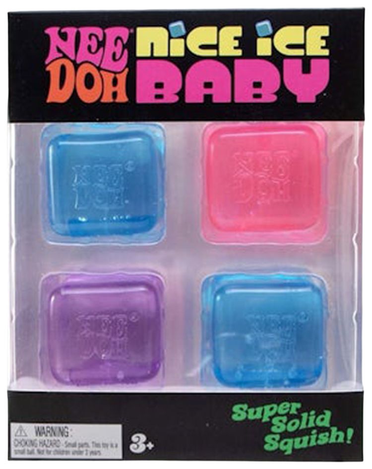 NeeDoh Needoh Nice Ice Squishy Fidget Toy Set Of 4 BluePurplePink