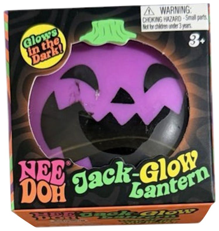 NeeDoh Needoh Jack Glow Lantern Squishy Fidget Toy Random Facial Expression Purple