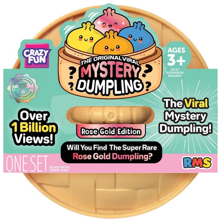 Crazy Fun Squishy Bun Charming Mystery Dumplings Rose Gold Mini Blind Box Multicolor