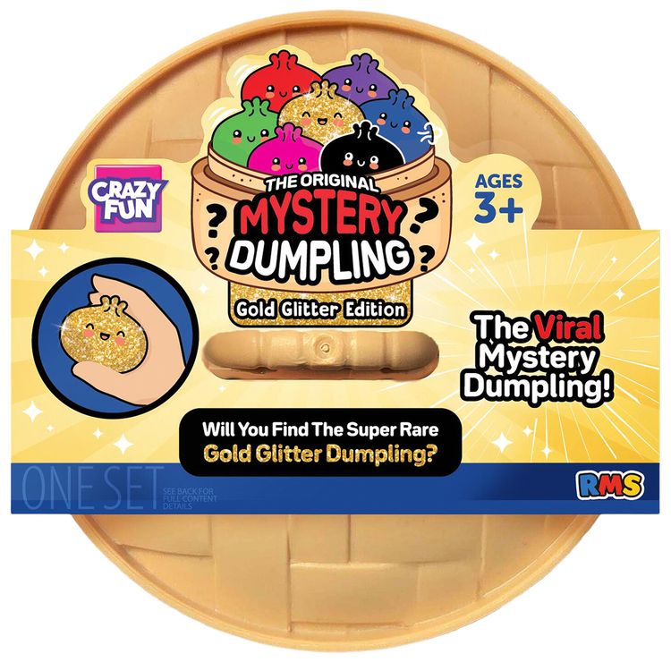 Crazy Fun Squishy Bun Charming Mystery Dumplings Gold Glitter Blind Box Multicolor