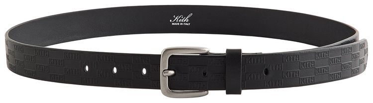Kith Monogram Vachetta Leather Belt Black