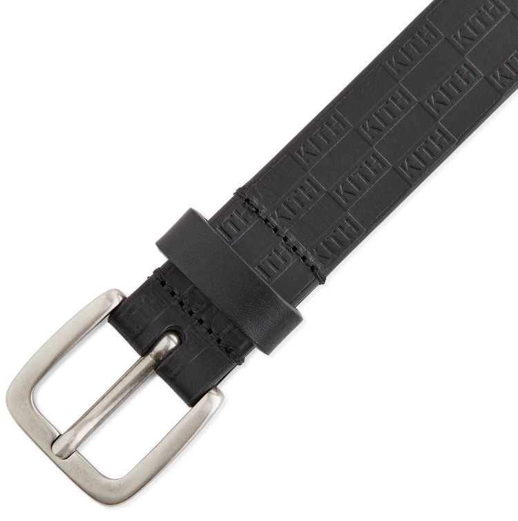 Kith Monogram Vachetta Leather Belt Black