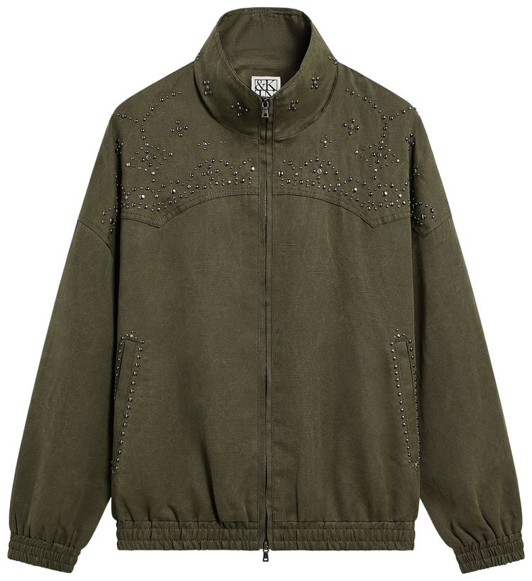 Kith Kin Studded Canvas Rhysand Jacket Moss