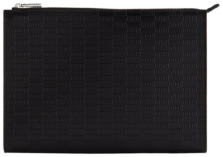 Kith Monogram Vachetta Leather Zip Pouch Black