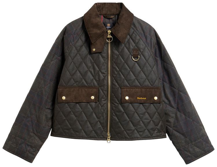 Barbour Tartan Reimagined Iconstar Quilted Spey Wax Jacket OliveClassic