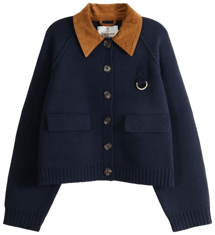 Barbour Alverstone Knitted Cardigan Navy