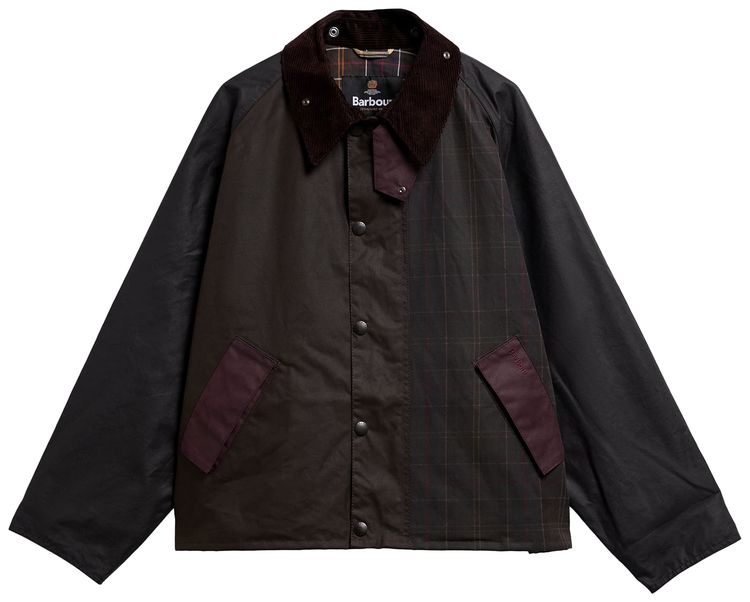 Barbour Patchwork Transport Wax Jacket Tartan Multicolor