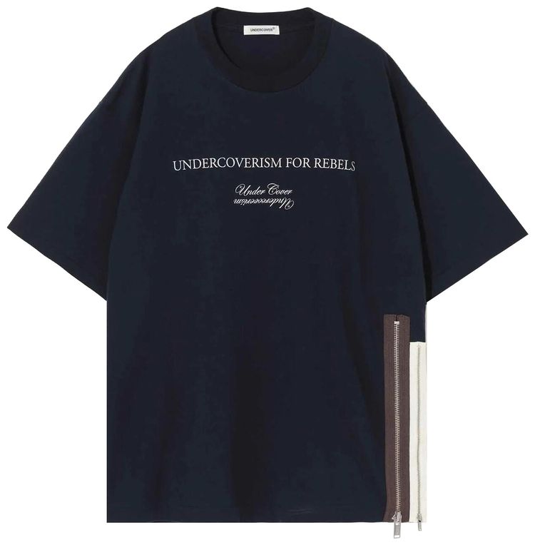 Undercover Undercoverism For Rebels Side Zip T Shirt Navy