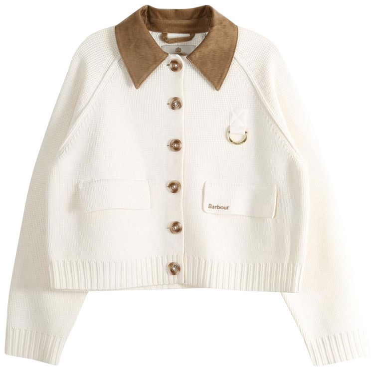 Barbour Alerstone Knitted Cardigan Ecru