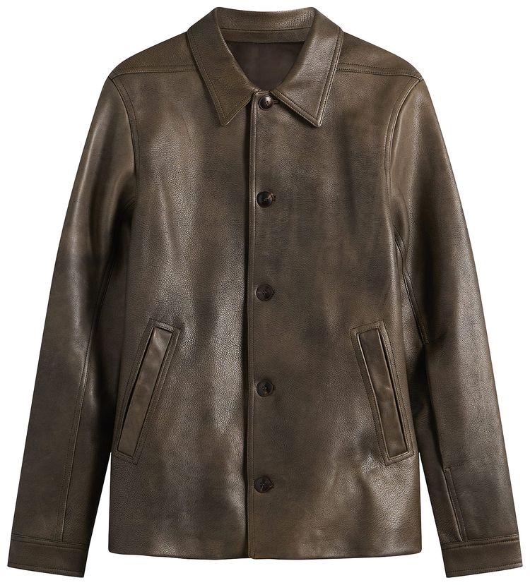 Rick Owens Buttoned Brad Jacket Washed Black