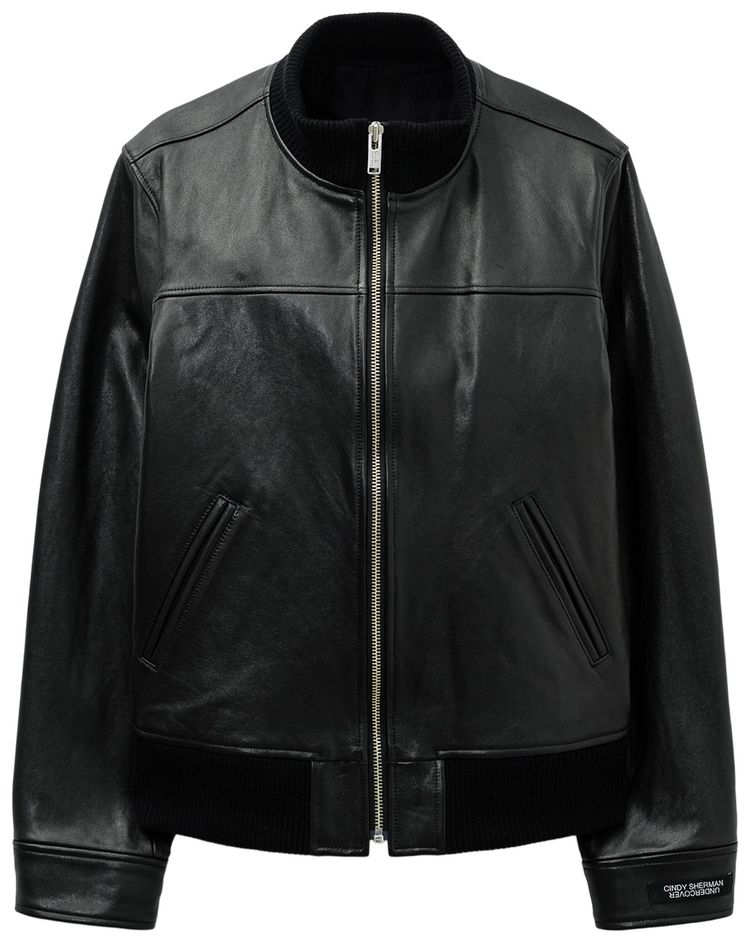 Undercover Zip Up Leather Blouson Black