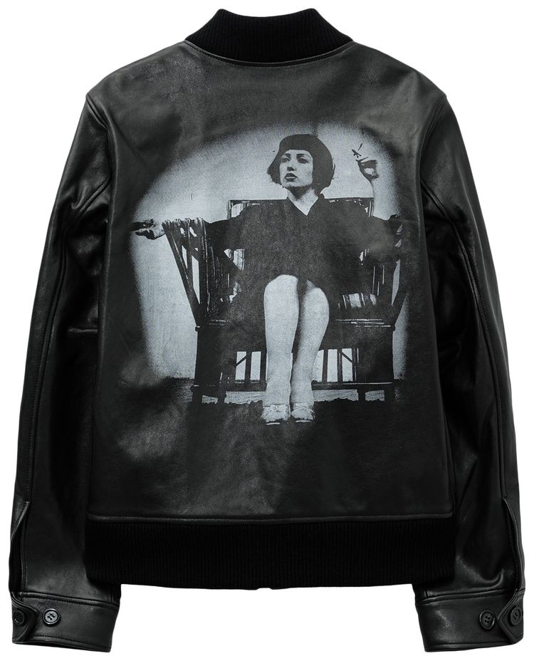 Undercover Zip Up Leather Blouson Black