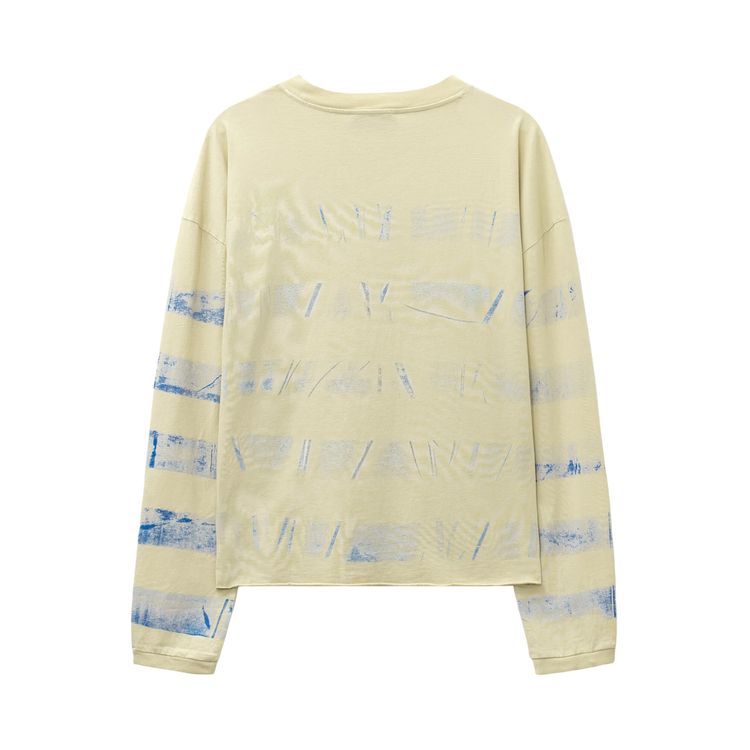 424 Striped Keith Richards Portrait Long Sleeve Salt White