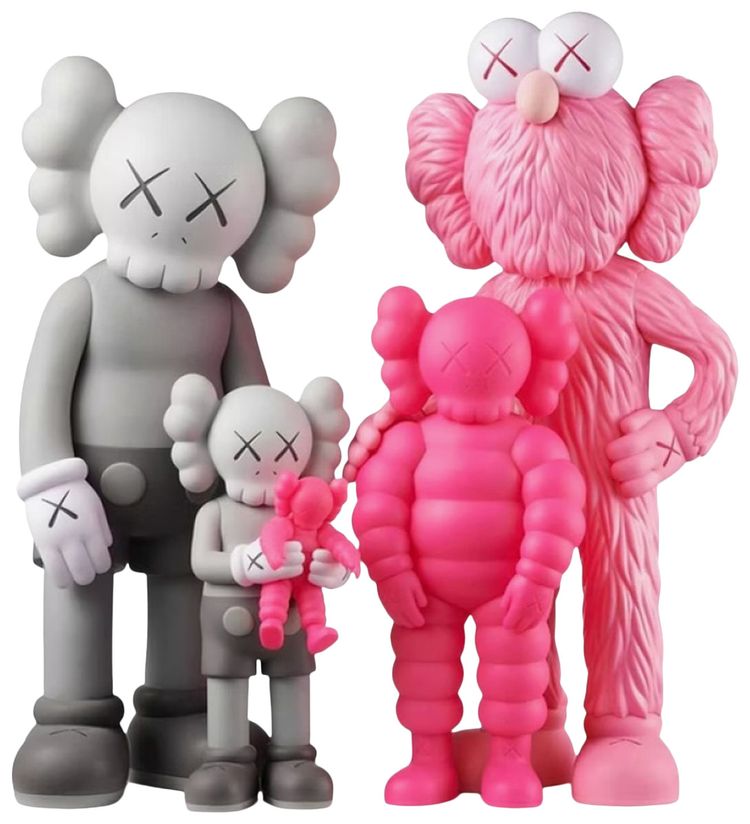 KAWS Family Vinyl Figures GreyPink