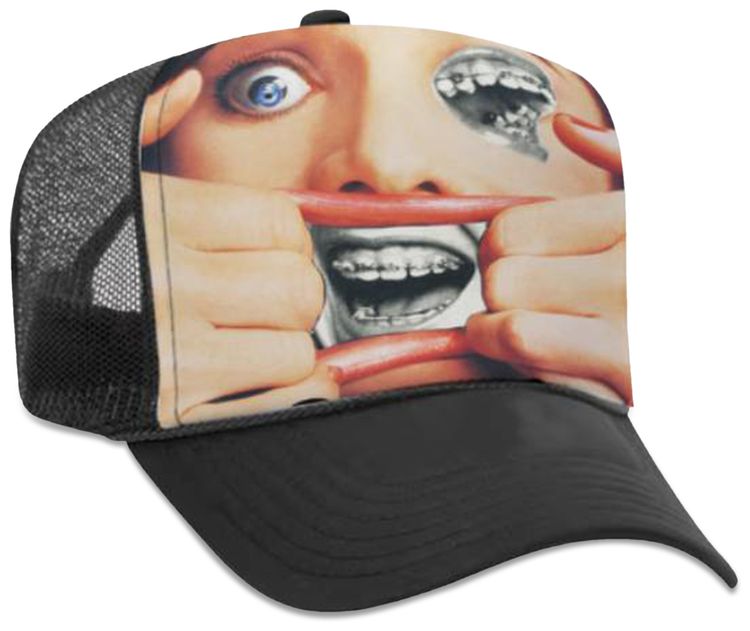 Fucking Awesome Brace Face Trucker Hat Black