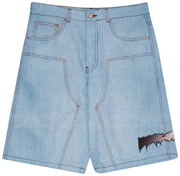 Fucking Awesome x Independent Double Knee Short Denim