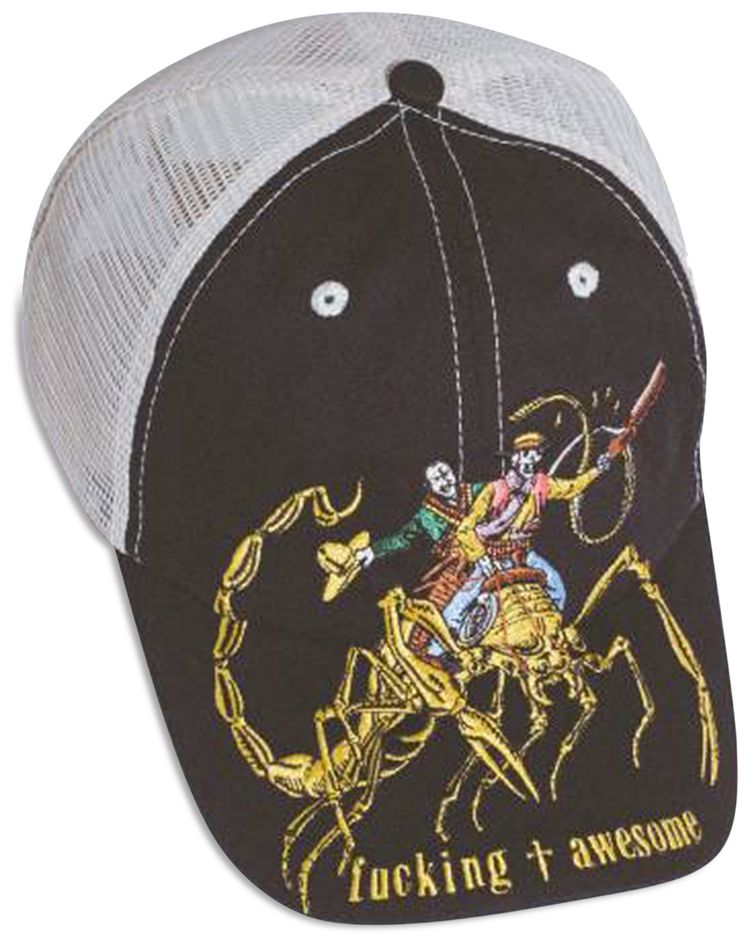 Fucking Awesome Scorpion Mesh Trucker Hat Black