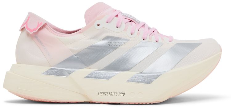 adidas Wmns Adizero Adios Pro 4 Core White Silver Metallic Clear Pink