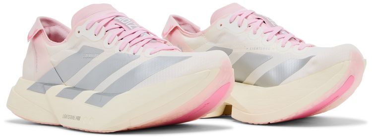 adidas Wmns Adizero Adios Pro 4 Core White Silver Metallic Clear Pink