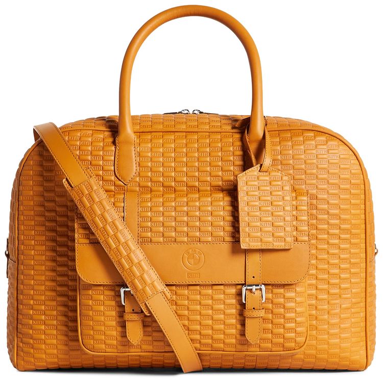Kith For BMW Leather Overnight Bag Camel