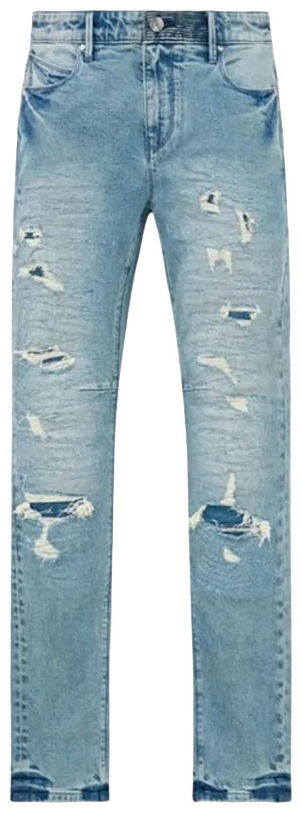 RtA Bryant Frayed Skinny Jeans Horizon Blue