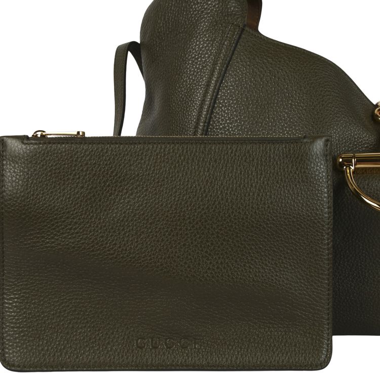 Gucci Softbit Maxi Shoulder Bag Dark Moss Green