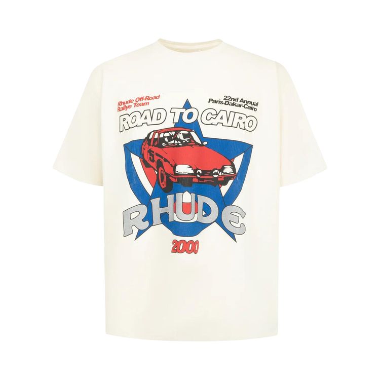 Rhude Road To Cairo Tee Vintage WhiteRedBlue