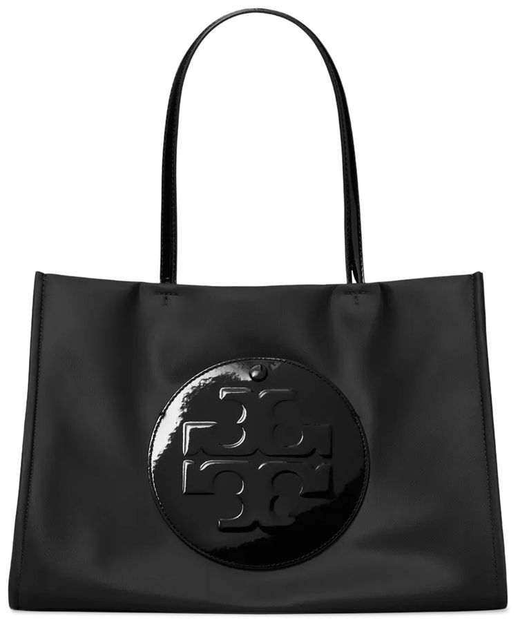 Tory Burch Ella Patent Small Tote Black
