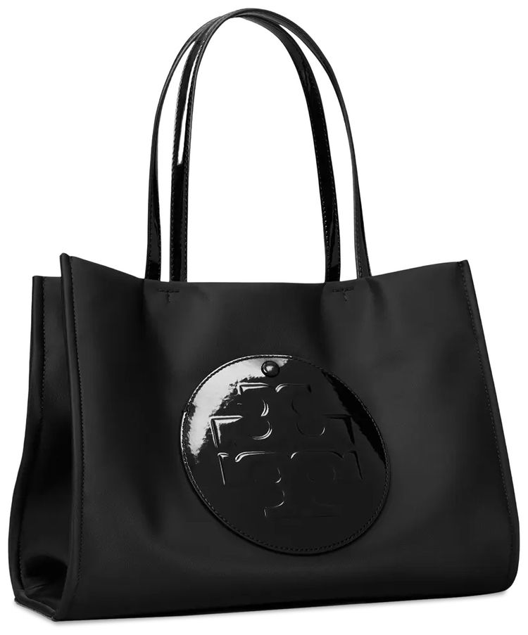 Tory Burch Ella Patent Small Tote Black