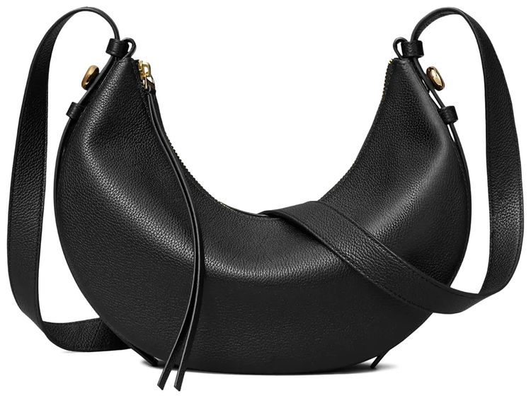 Tory Burch Romy Half Moon Bag Black