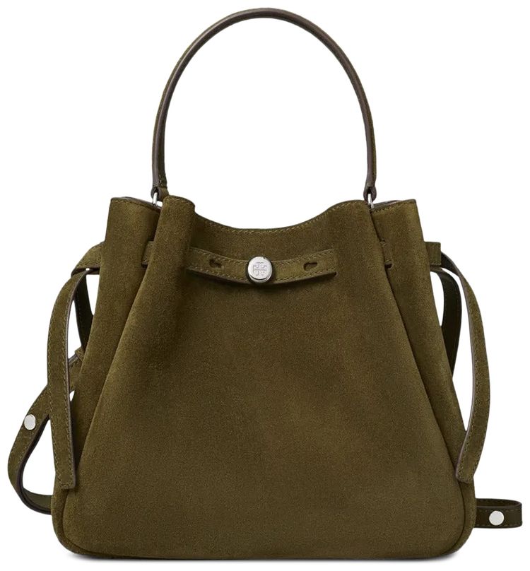 Tory Burch Romy Suede Bucket Bag Leccio