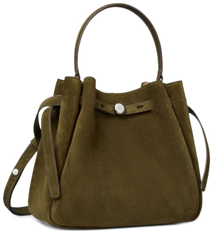 Tory Burch Romy Suede Bucket Bag Leccio