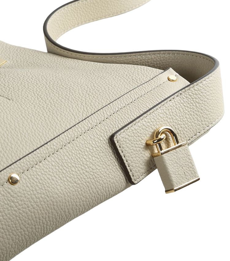 Tory Burch Lock Slim Bucket Bag Light Stone