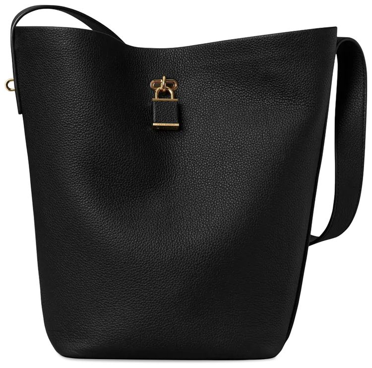 Tory Burch Lock Slim Bucket Bag Black
