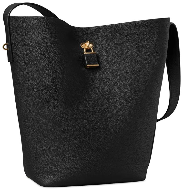 Tory Burch Lock Slim Bucket Bag Black