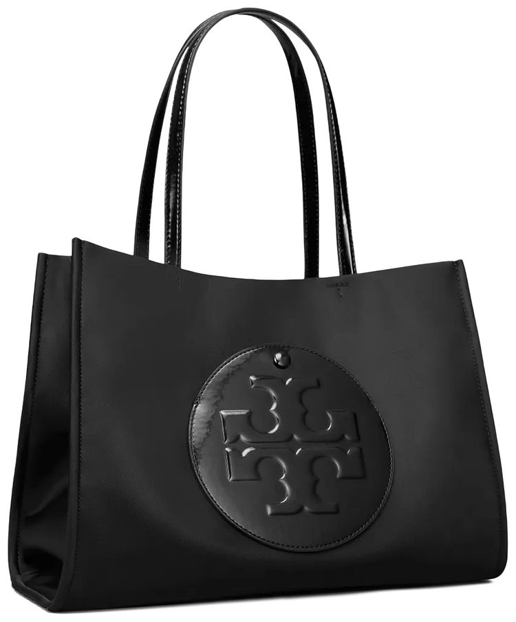 Tory Burch Ella Patent Small Tote Bag Black