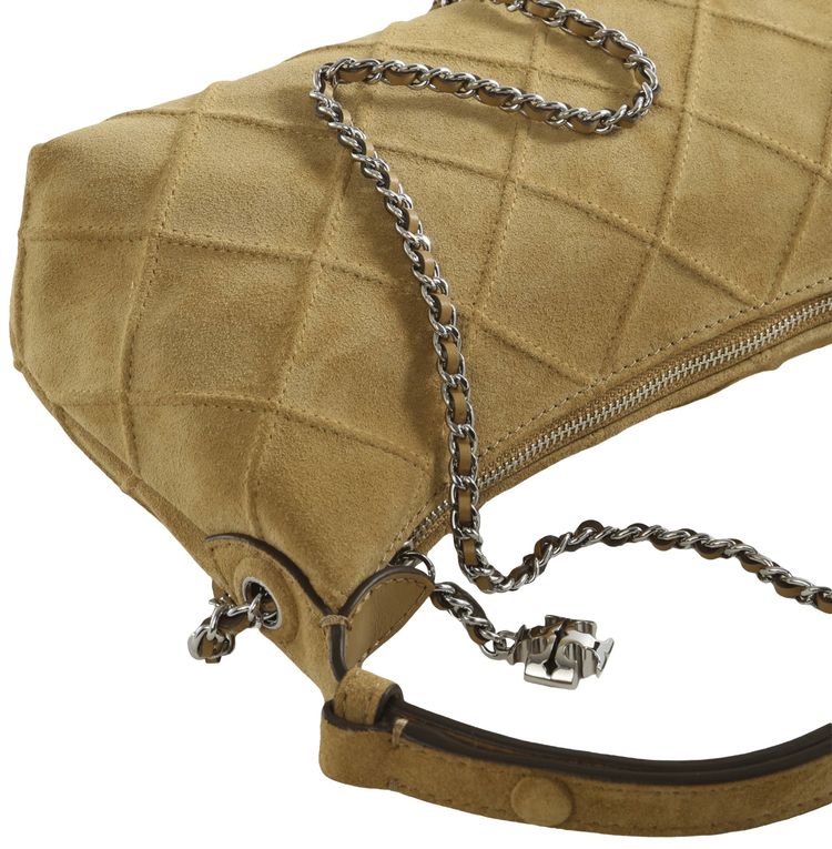Tory Burch Fleming Suede Pochette Stone