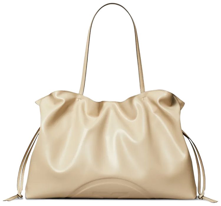 Tory Burch Drawstring Tote Bag Light Stone
