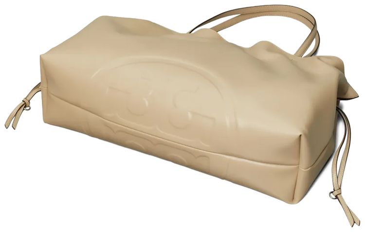 Tory Burch Drawstring Tote Bag Light Stone