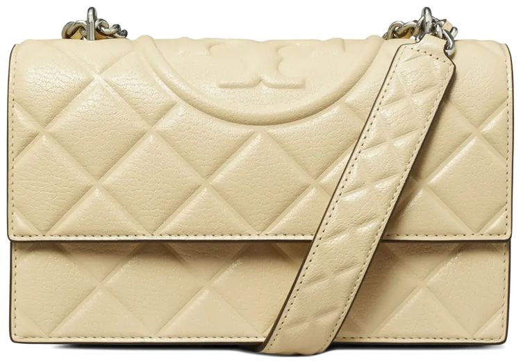 Tory Burch Fleming Small Convertible Shoulder Bag Vanilla Soft Serve
