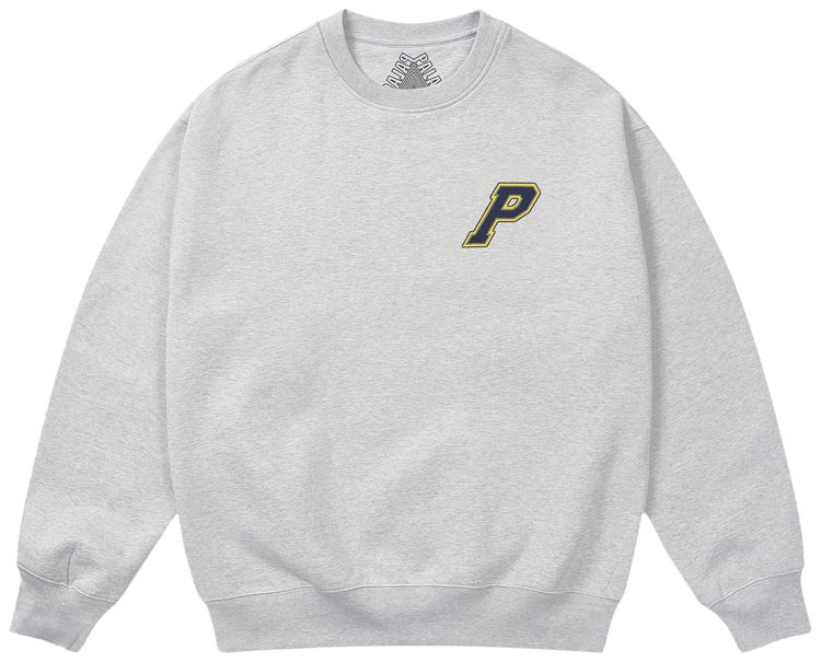 Palace P3 Stitch Crew Grey Marl