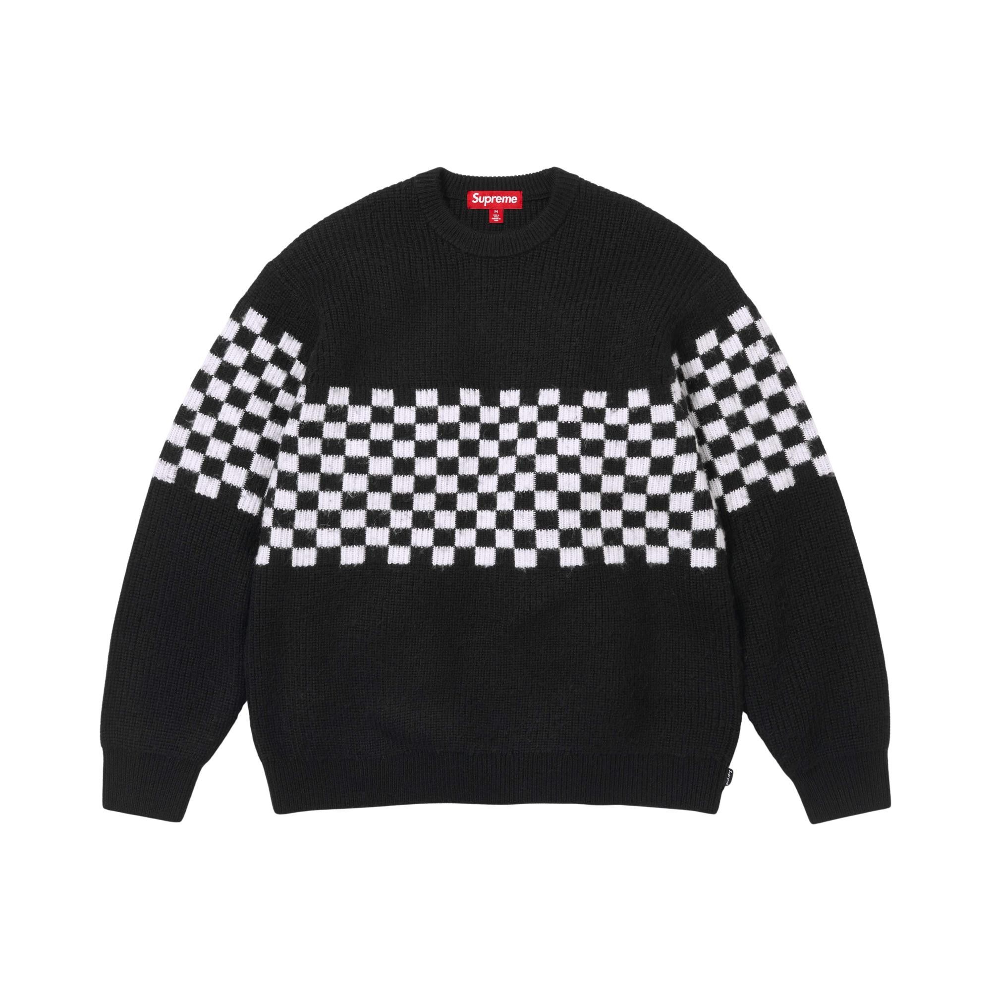 Buy Supreme Checkerboard Pilled Sweater 'Black' - FW26SK10 BLACK