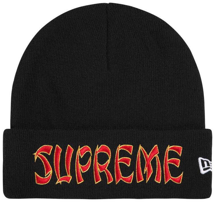 Supreme New Era Action Beanie Black