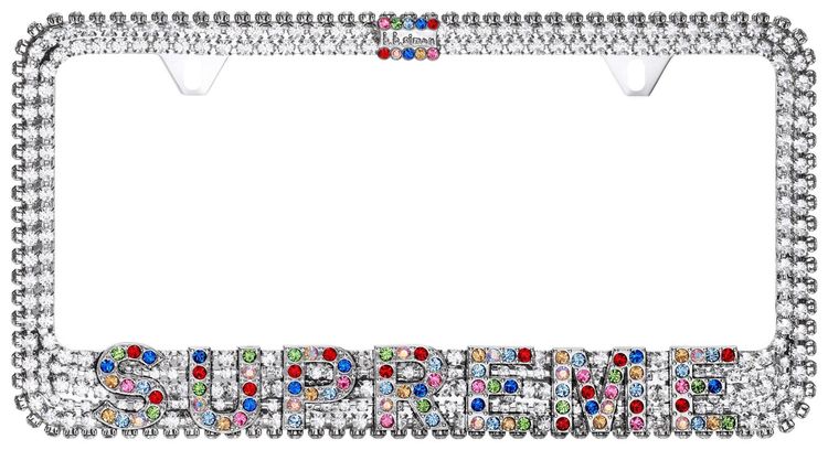 Supreme x BB Simon License Plate Frame White