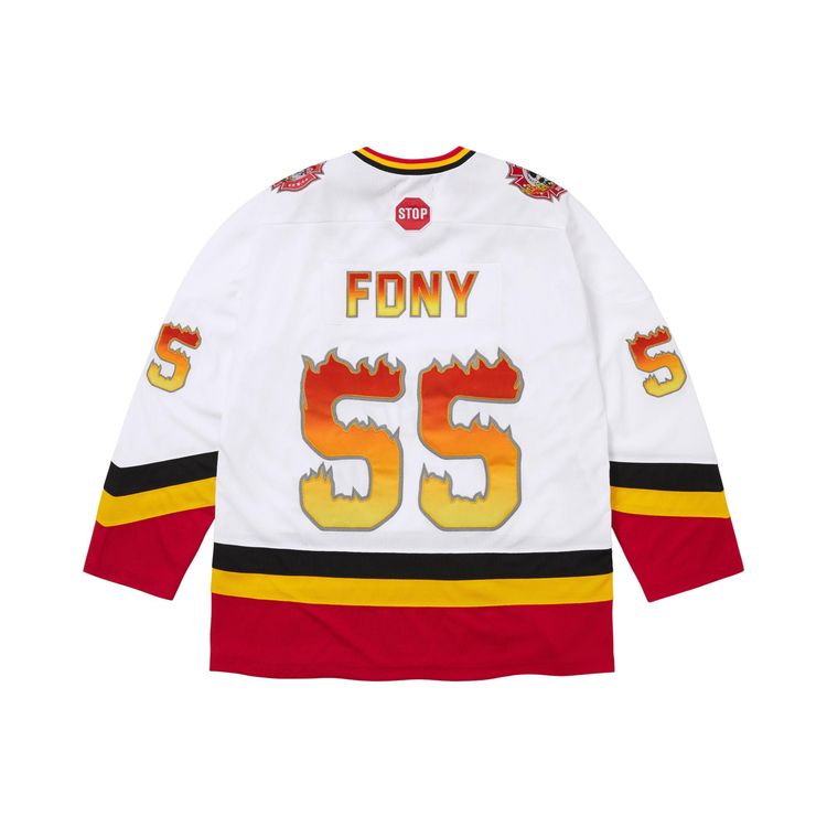 Supreme x Fdny Hockey Jersey White