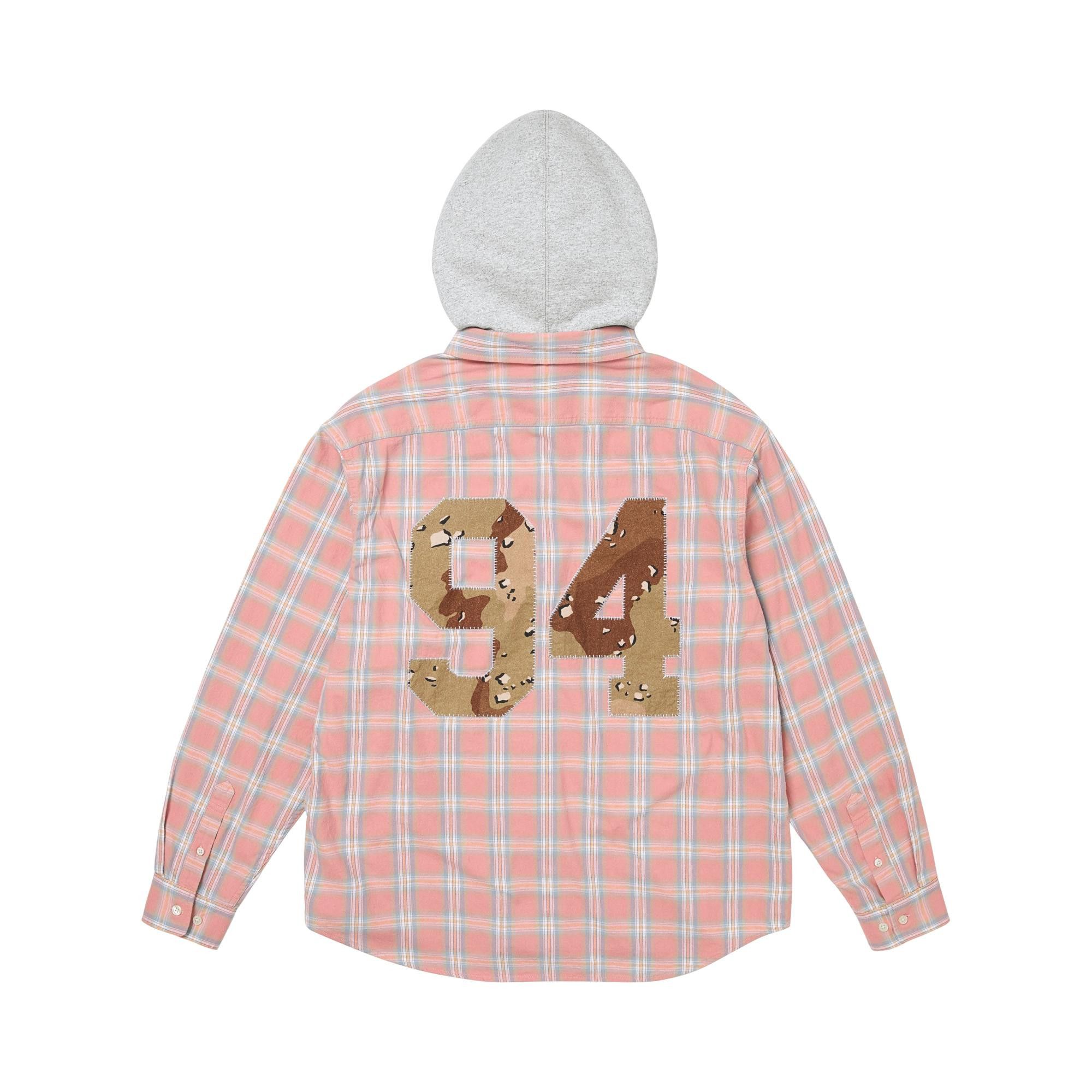 Buy Supreme Appliqué Hooded Flannel Shirt 'Pink' - FW26S13 PINK | GOAT