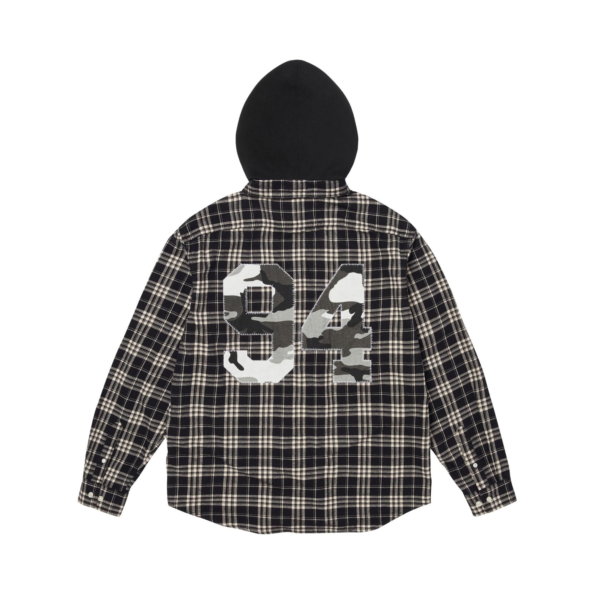 ジャケット・アウター Supreme Applique Hooded Flannel Shirt Buy Supreme Appliqué Hooded Flannel Shirt 'Black' - FW26S13 BLACK